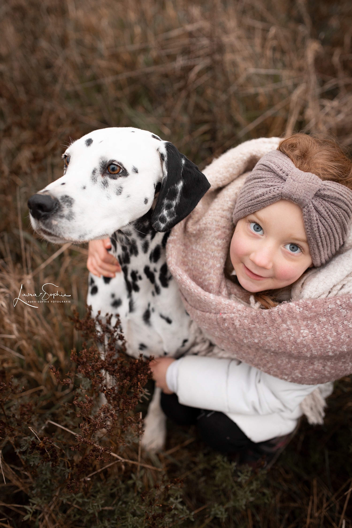 Kinderfotografie Hund Dalmatiner Hunde Fotoshooting Kind Wunstorf